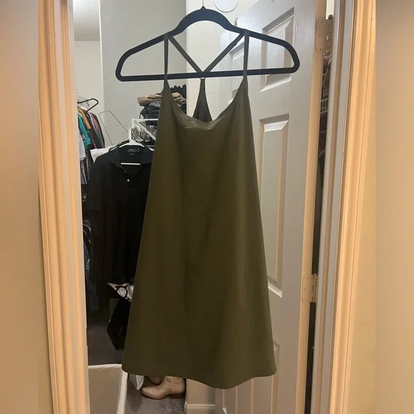 green emerald velvet dress Lime Mini Tennis Dress – Purple Door Boutique main image 1
